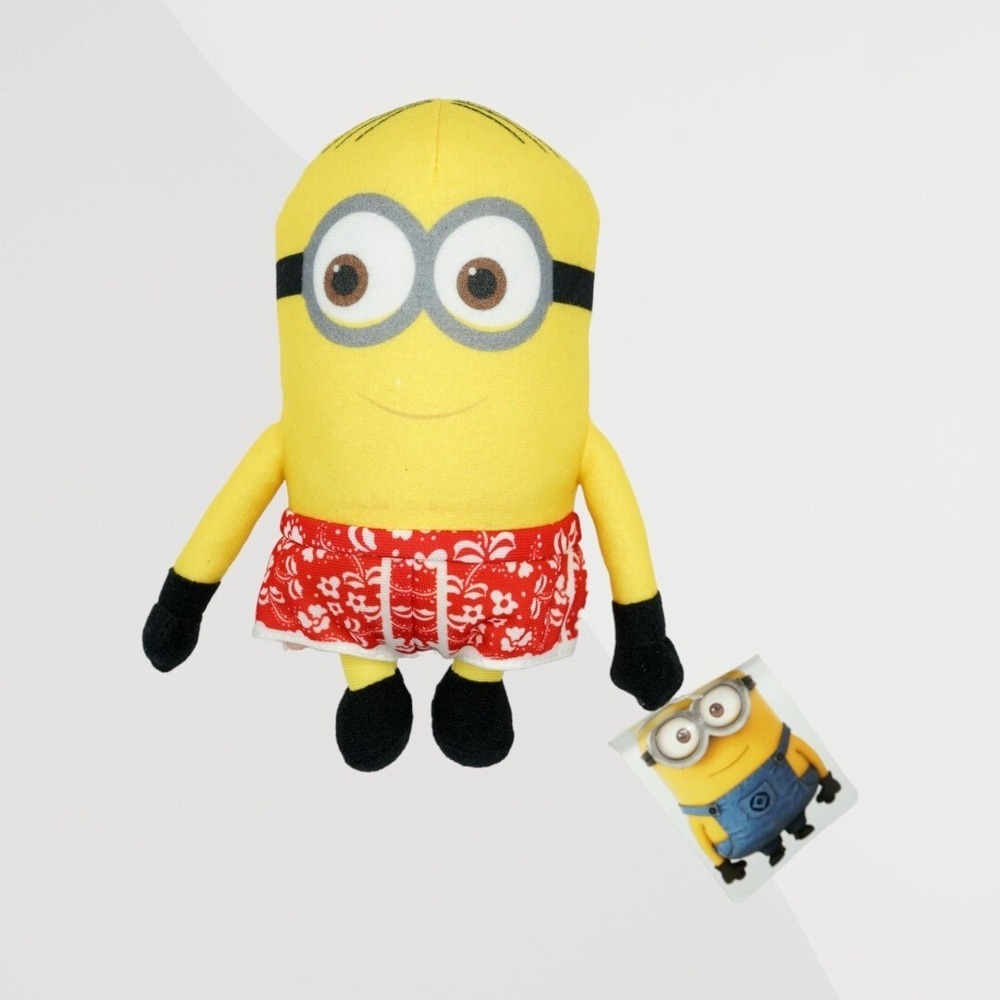 NWT Plush Minions Minion‎ Movie BOB Red Swim Trunks Board Shorts 8" Toy Factory
